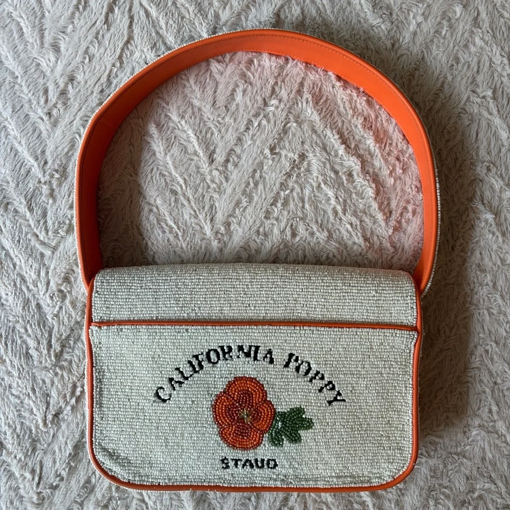 STAUD Tommy California Poppy Beaded Bag - Picture 4 of 8